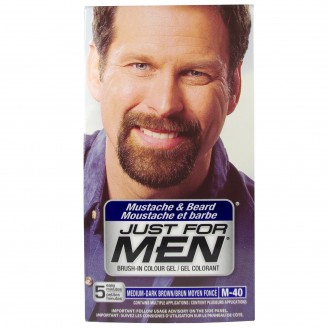 Just For Men Brush-In Colour Gel for Moustache, Beard & Sideburns - Dark Brown